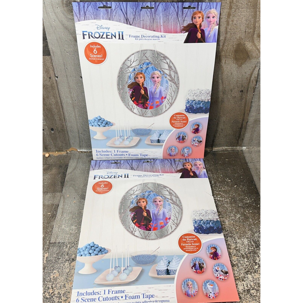 New In Package Disney Frozen II Decorating Frame‎ Kit Lot of 2